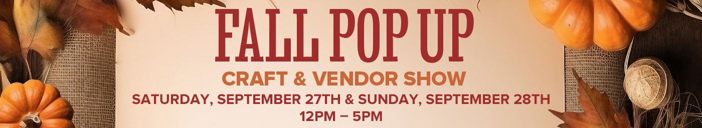 Fall Pop Up Craft & Vendor Show Events Banner